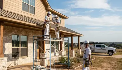 Professional painting crew serving Arlington, TX on a residential exterior project