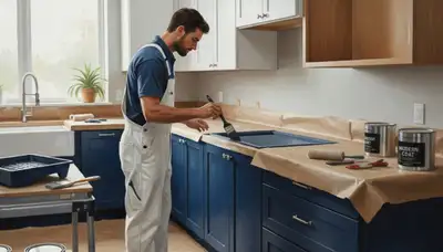 Arlington, TX cabinet painting service with durable kitchen-ready finish by Arlington Paint Pros