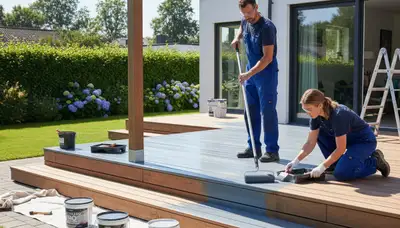 Professional deck painting in Arlington, TX by Arlington Paint Pros for durable outdoor protection
