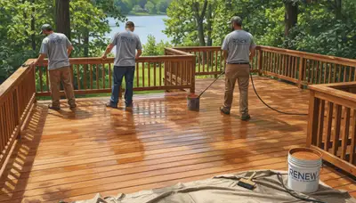 Deck painting service in Arlington, TX for protecting and refreshing outdoor wood decks
