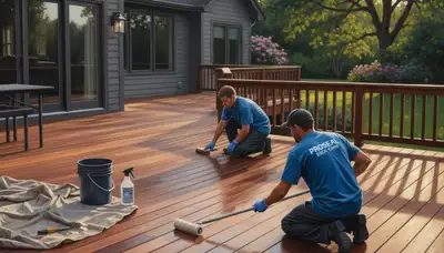 Deck sealing in Arlington, TX to protect wood decks from sun, rain, and humidity