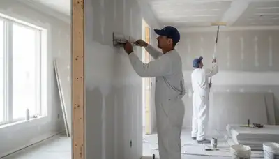 Arlington, TX painters repairing drywall holes and cracks for a home interior