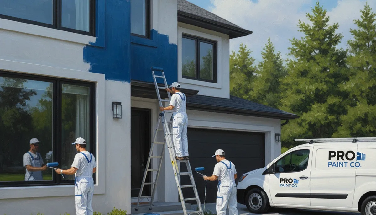 Arlington, TX house painters applying durable exterior paint for weather-ready curb appeal