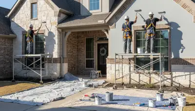 Painting contractors in Arlington, TX providing professional interior and exterior house painting services