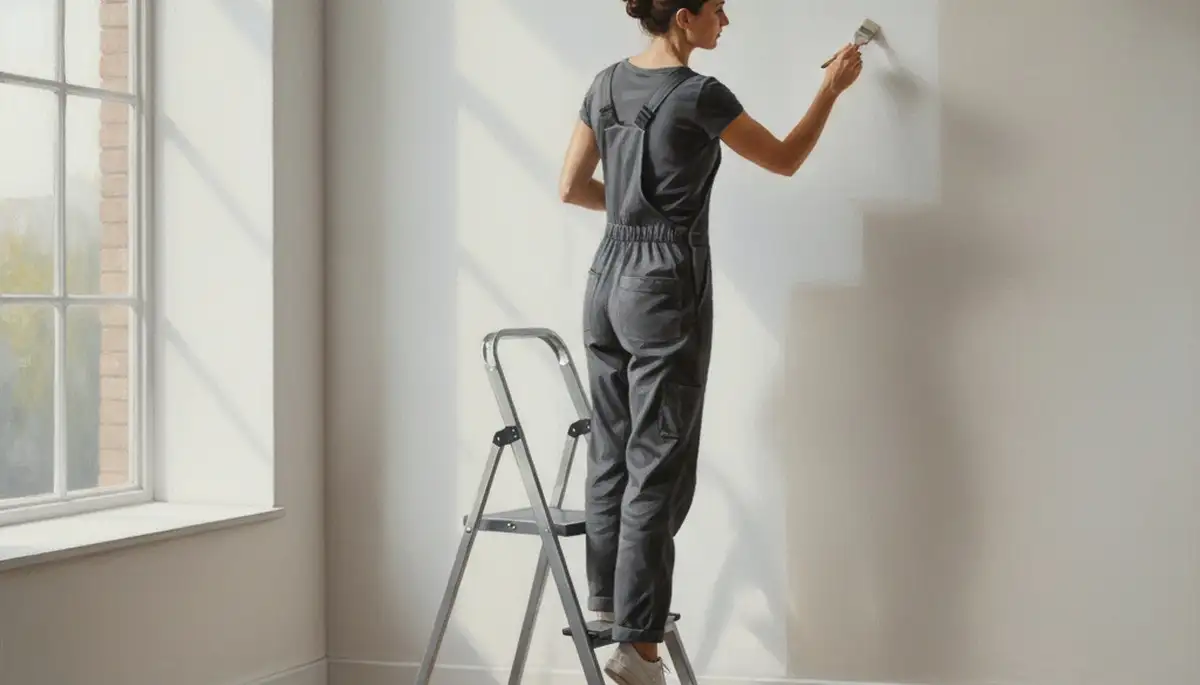 Painter applying paint touch-up to a wall in Arlington, TX for a clean, cost-effective finish