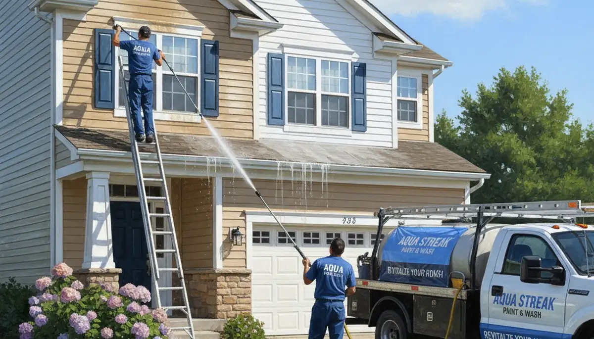 Arlington, TX vinyl siding pressure cleaning by paintersinarlingtontx.com for mold and grime removal